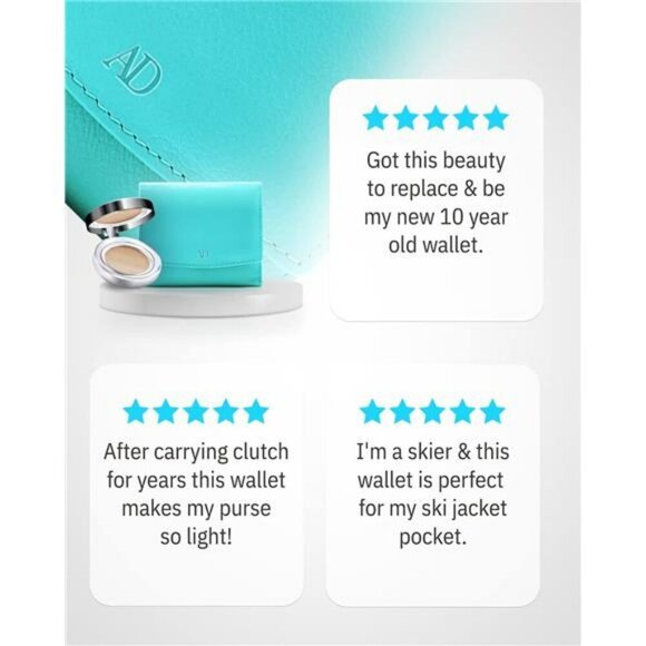 Leather Wallet for Women Small RFID Blocking Compact Card Holder Coin Purse Gift - Picture 5 of 7